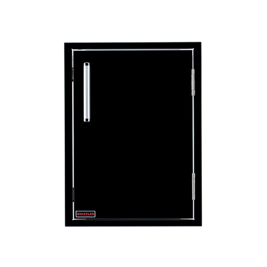 Whistler Grills black 17 x 24 inch vertical access door CBASD1724V-B, front view