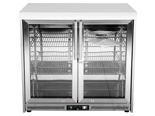 Whistler Fairford Grey Double Door Fridge - WMK-DDFCWG - Front View