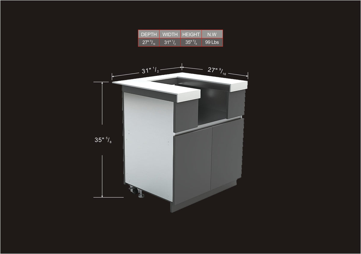 Whistler WMK-SBC-WG cabinet dimension drawing