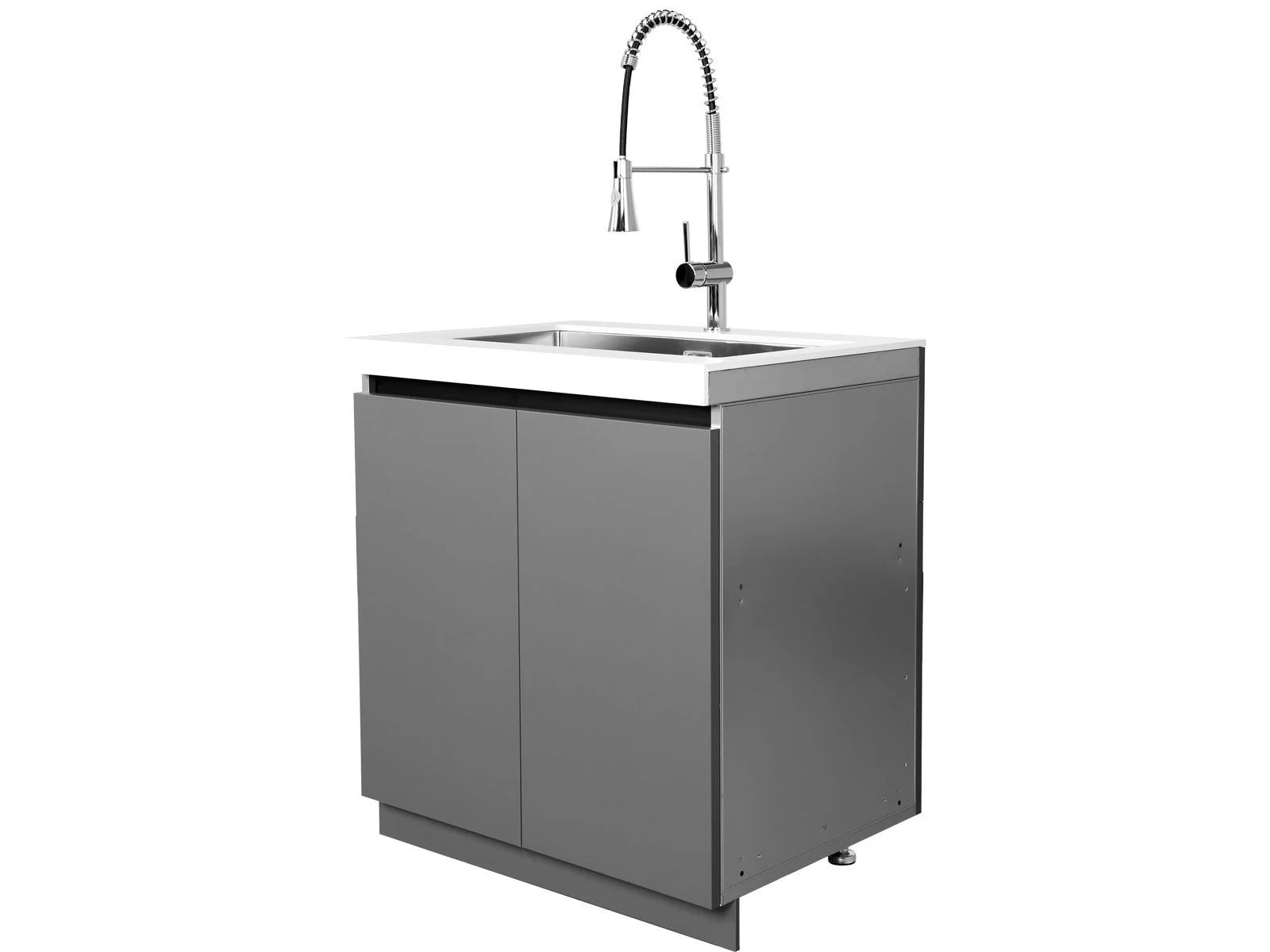 Whistler 31-Inch Sink Cabinet with Faucet & Cutting Board - WMK-SC-WG - Right Angle View
