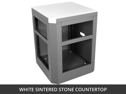 Whistler 30-Inch Stainless Steel 90-Degree Corner Cabinet - WMK-90C-WG - White Background