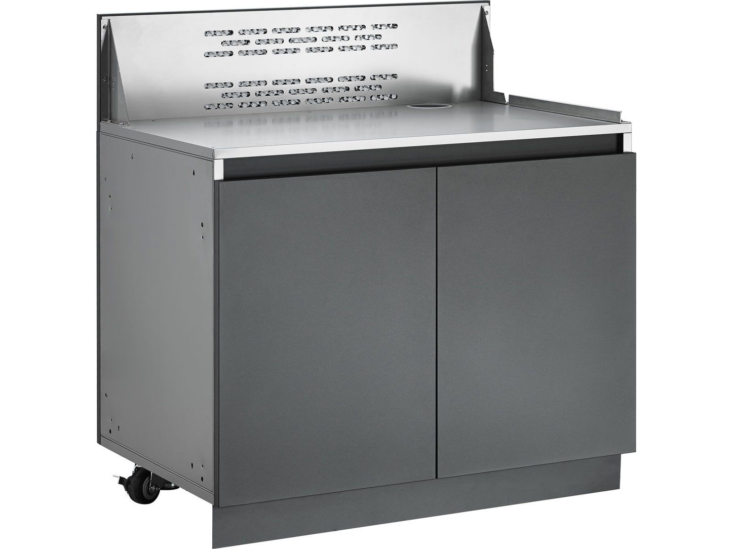 Whistler 32-Inch Stainless Steel Cabinet for 32-Inch 4-Burner Grills - WMK-32"GC-G - Left Angle View