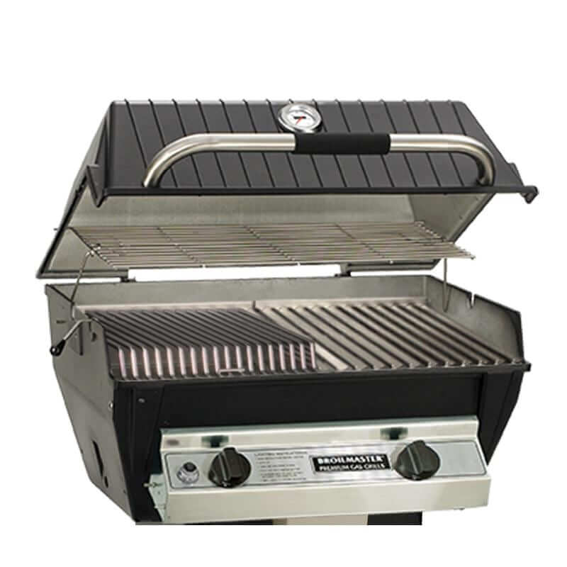 Broilmaster R3BN Infrared Combination Natural Gas Grill On Stainless Steel Cart