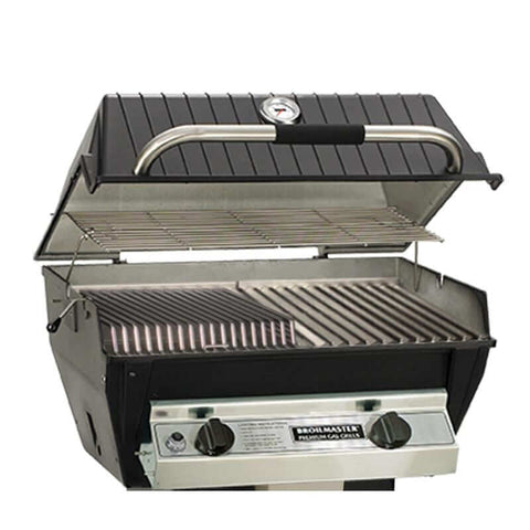 Broilmaster R3BN Infrared Combination Natural Gas Grill On Black Cart