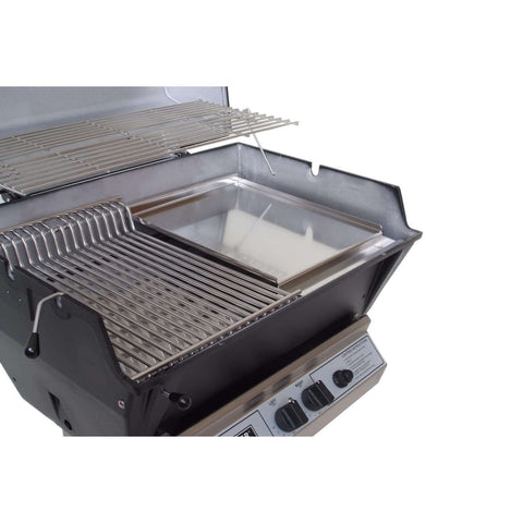 Broilmaster P3-SX Super Premium Propane Gas Grill On Stainless Steel Patio Post