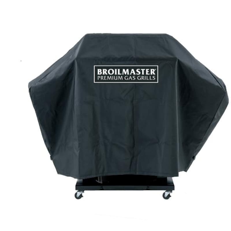 Broilmaster Full Length Premium Grill Cover For P, H, R, And T Series Grills On Cart With Two Side Shelves - DPA110