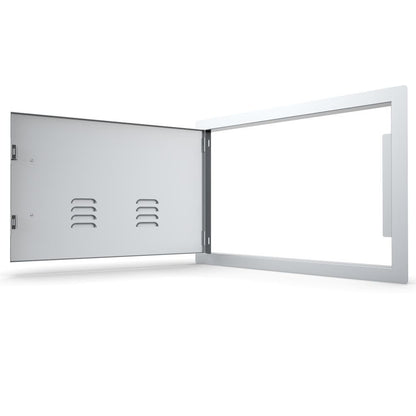 Sunstone Classic 24-Inch Left-Hinge Single Access Door With Vents - Horizontal - A-DH1724-L - Open door