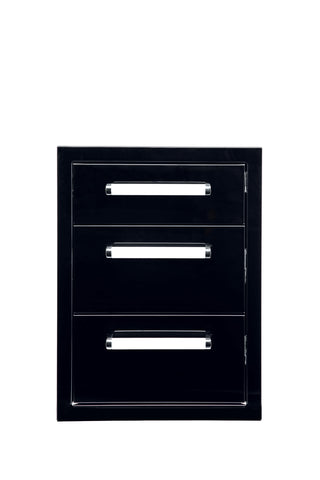 Bonfire-Black-stainless-steel-outdoor-kitchen-and-BBQ-island-triple-Drawer-Black-Series-CBATD-B