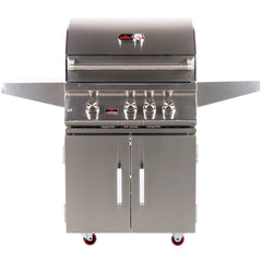 Bonfire 28-Inch 3 Burner Grill on Cart with Rotisserie Kit