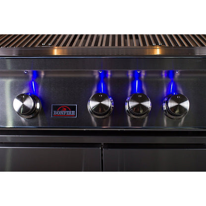 Bonfire 28-Inch 3 Burner Built-In Gas Grill w/Rotisserie Kit - M&K Grills
