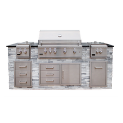 Broilmaster Built-In Stainless Steel Four Bow Tie Burners Gas Grill BSG424