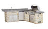 Image of Bull BBQ Gourmet Q with Raised Bar Outdoor Kitchen Rock Base - 31120