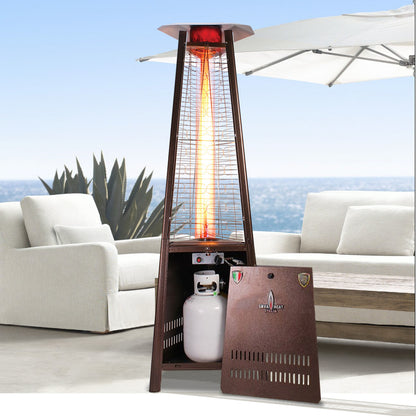Lava Heat Capri Triangle Flame Tower outdoor patio heater 6 feet tall Propane or Gas