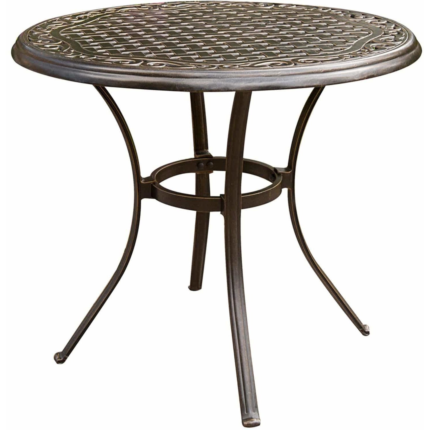 Hammond Adams 3pc outdoor dining set 2 swivel rockers and round table - M&K Grills