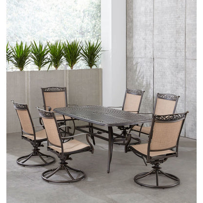 Hanover-Fontana-series-7-piece-patio-dining-set-with-rectangular-table-and-six-swivels-complete-set