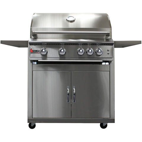 Heat 32-Inch 4-Burner HTS-432-LPC Propane Grill on Cart - M&K Grills