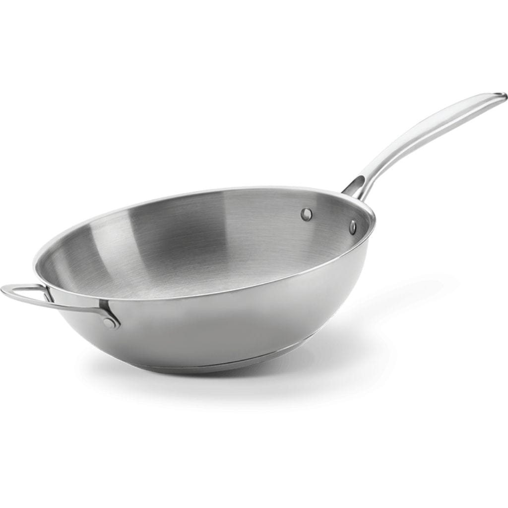 Napoleon 12-Inch Stainless Steel Wok - Full VIew