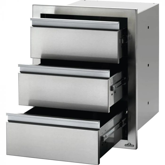 Napoleon - BI-1824-3DR - 18-Inch Triple Drawer - Open
