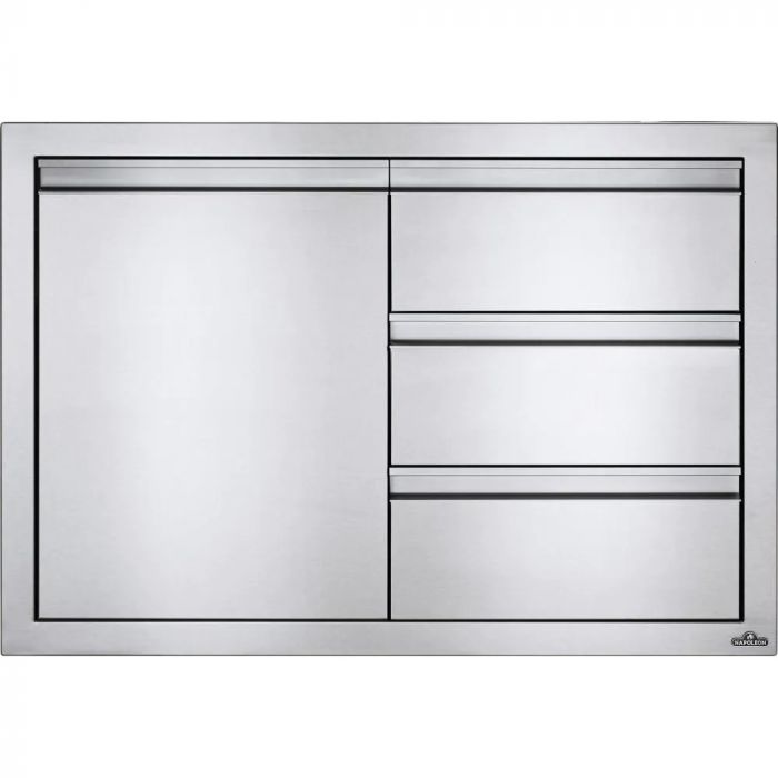 Napoleon - BI-3624-1D3DR - 36-Inch Single Door & Triple Drawer - Front
