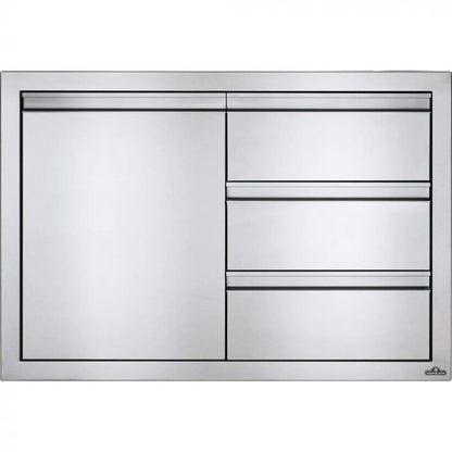 Napoleon - BI-3624-1D3DR - 36-Inch Single Door & Triple Drawer - Front
