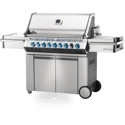 Napoleon Prestige PRO 665 Propane Gas Grill with Infrared Rear Burner and Infrared Side Burner and Rotisserie Kit - PRO665RSIBPSS-3