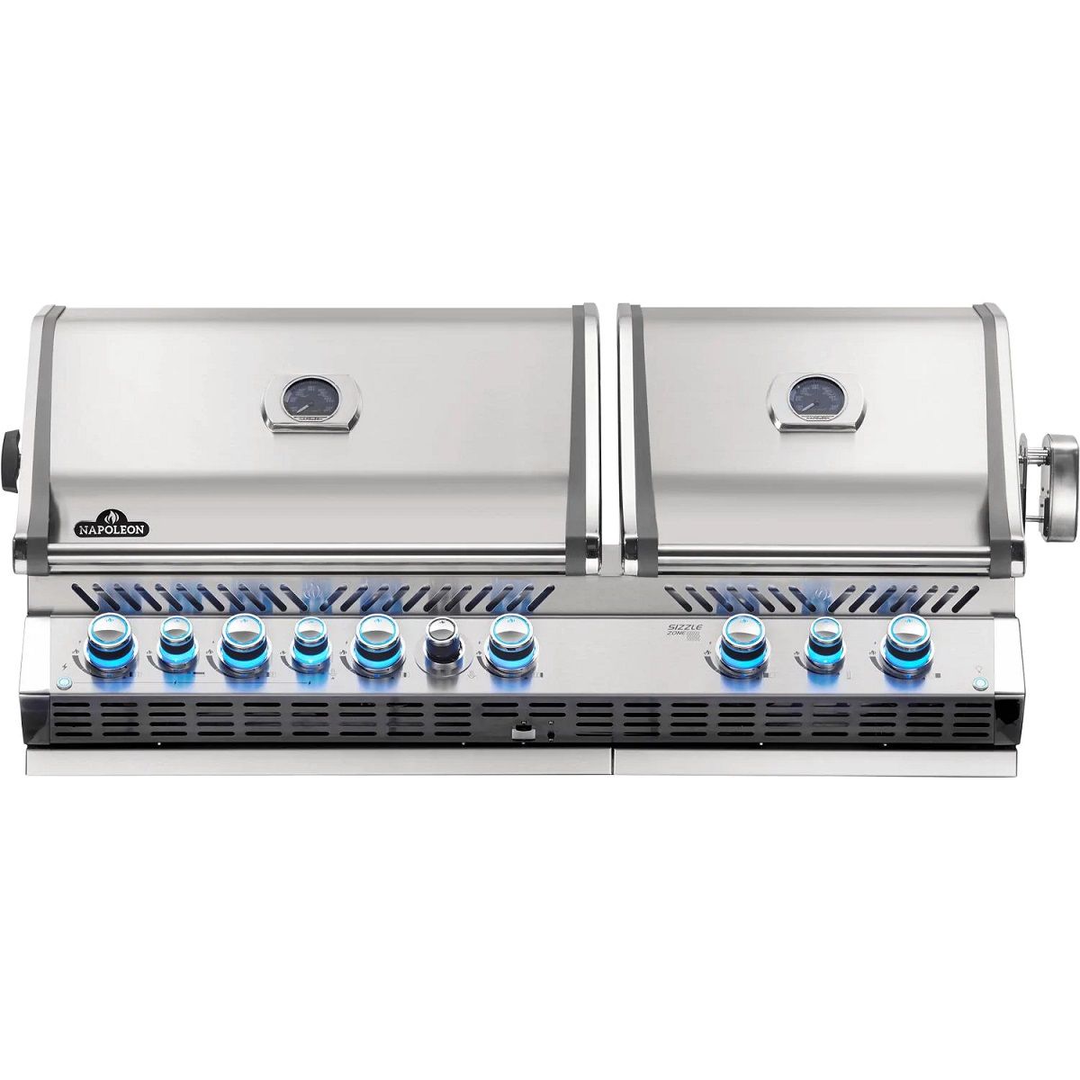 Napoleon Prestige PRO 825 Built-in Natural Gas Grill with Infrared Rear Burner and Infrared Sear Burners and Rotisserie Kit - BIPRO825RBINSS-3