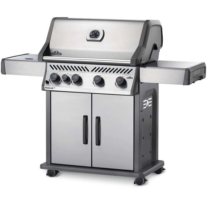 Napoleon Rogue XT 525 SIB Grill with Infrared Side Burner - Stainless Steel - RXT525SIBNSS-1 - Right Side Angled View