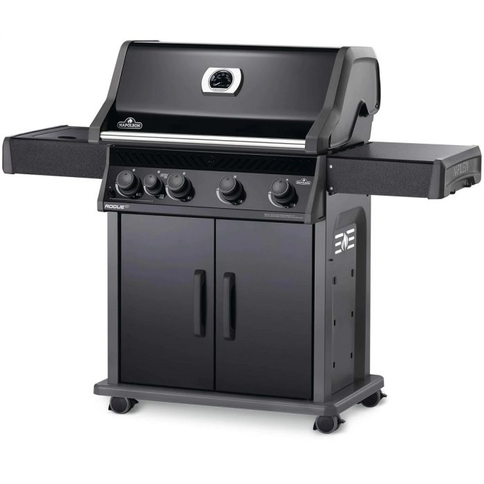 Napoleon RXT525SIBPK-1 Rogue XT 525 SIB Propane Gas Grill with Infrared Side Burner - Black - Right Side Angled View