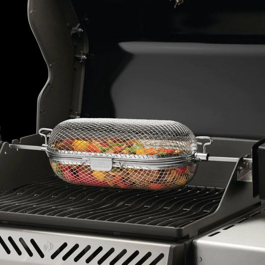 Napoleon 64000 Rotisserie Grill Basket Lifestyle