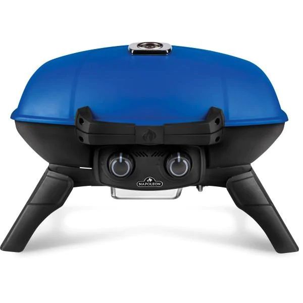 Napoleon TravelQ 285 Portable Propane Gas Grill - Blue - TQ285-BL-1 - Front View