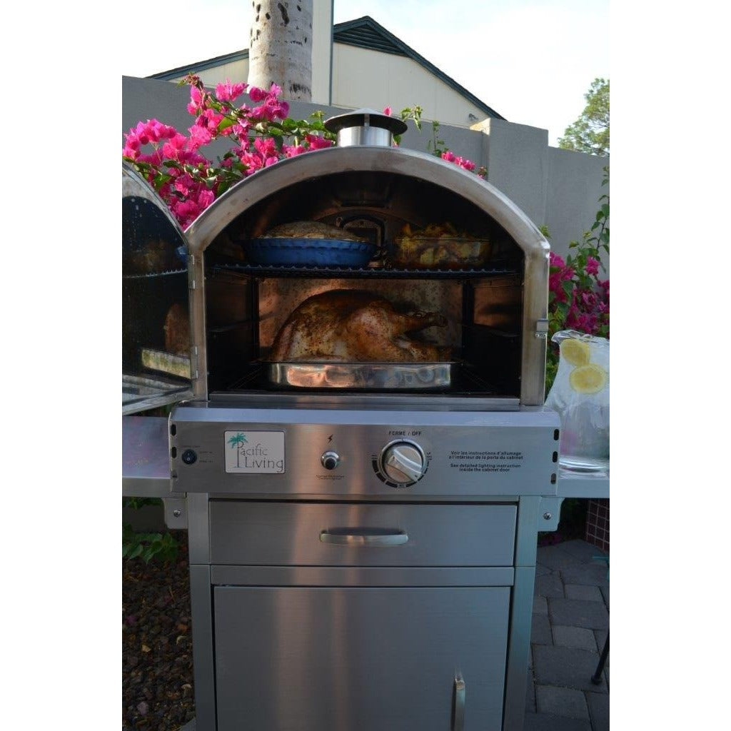 Pacific Living Outdoor pizza oven Oven W/cart - M&K Grills