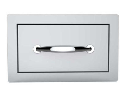 Sunstone 14" Flush Single Access Drawer - B-SD6 - Closed metal drawer with a horizontal handle