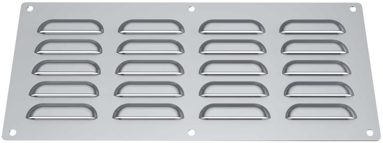 Sunstone 15"x 6-1/2" Stainless Steel Venting Panel - Vent-L - Venting panel with slots.