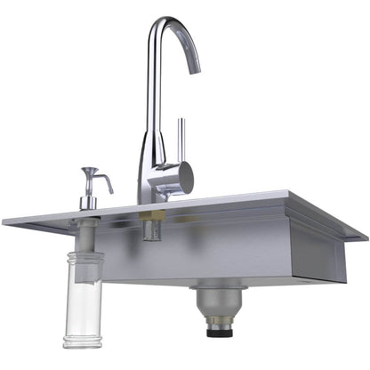 Sunstone 20" ADA Compliant Sink with Cover & Hot/Cold Faucet  - ADASK20
