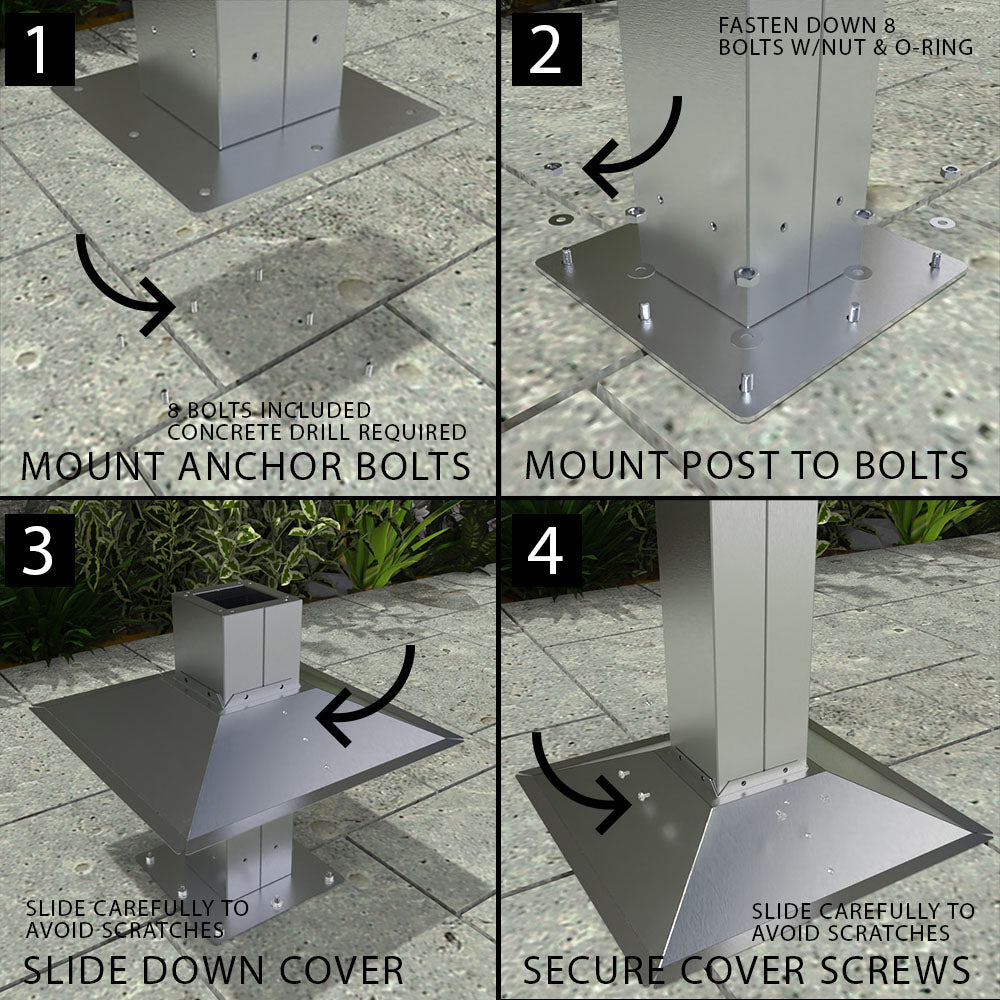 Sunstone 22" Sunstone Post Mount for the Appliance Jackets - SUNJKPOST