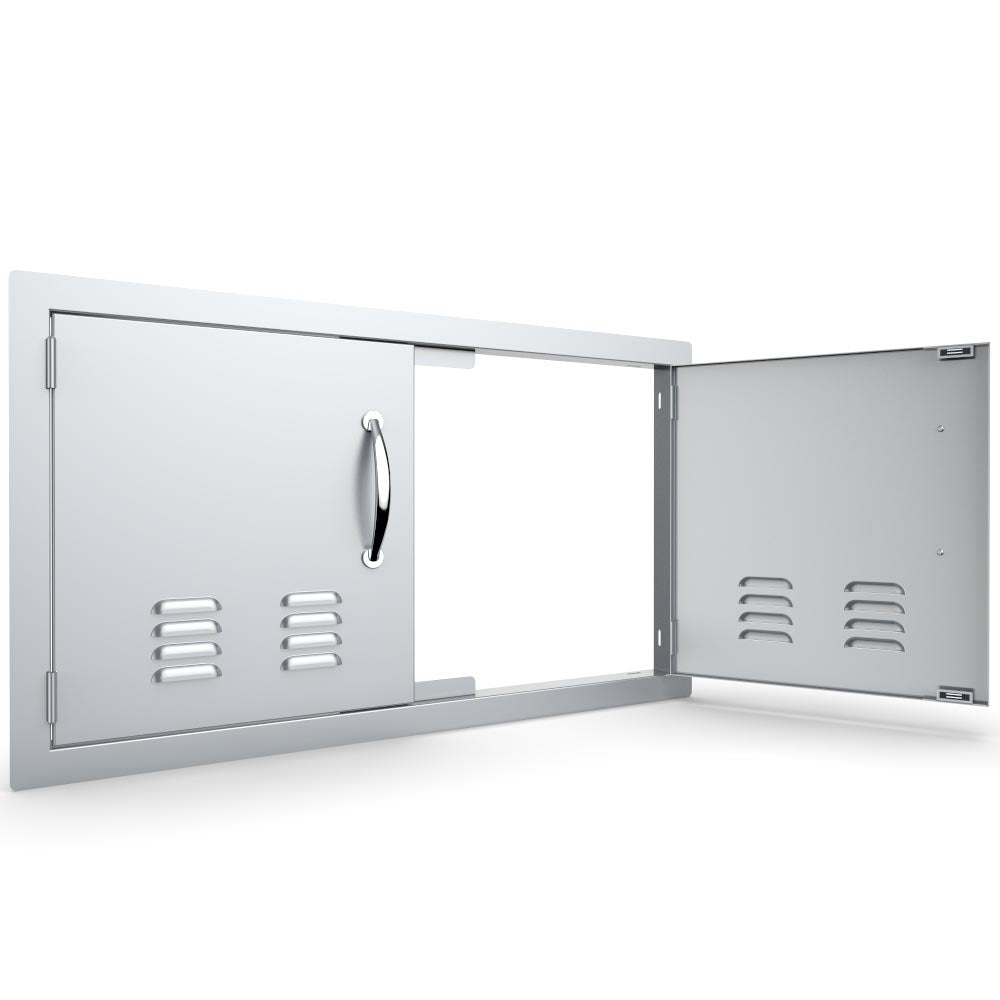 Sunstone 30" Vented Double Door Flush Mount - C-DD30 - Vented Double Door Flush Mount Open