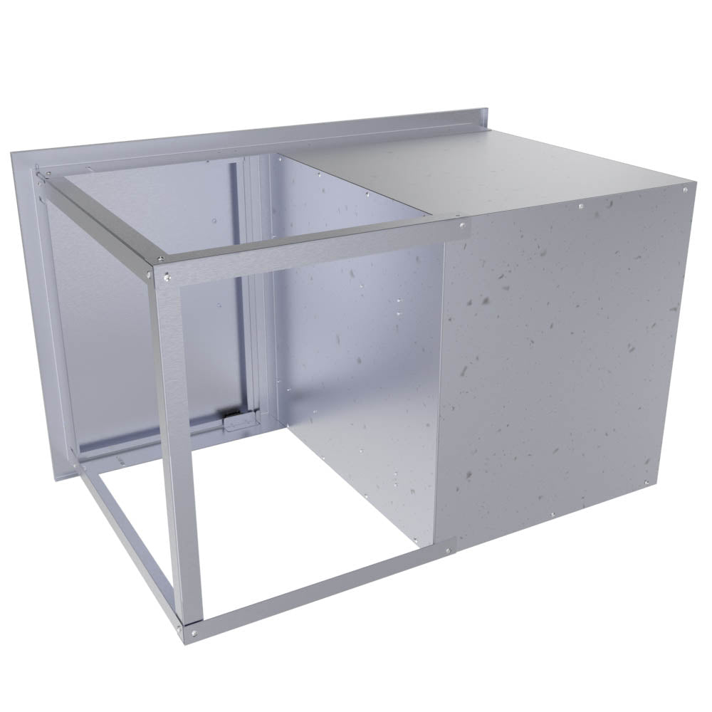 Sunstone 36" Beveled Style Double Drawer & Door Combo w/Removable Support Frame - A-DDC36