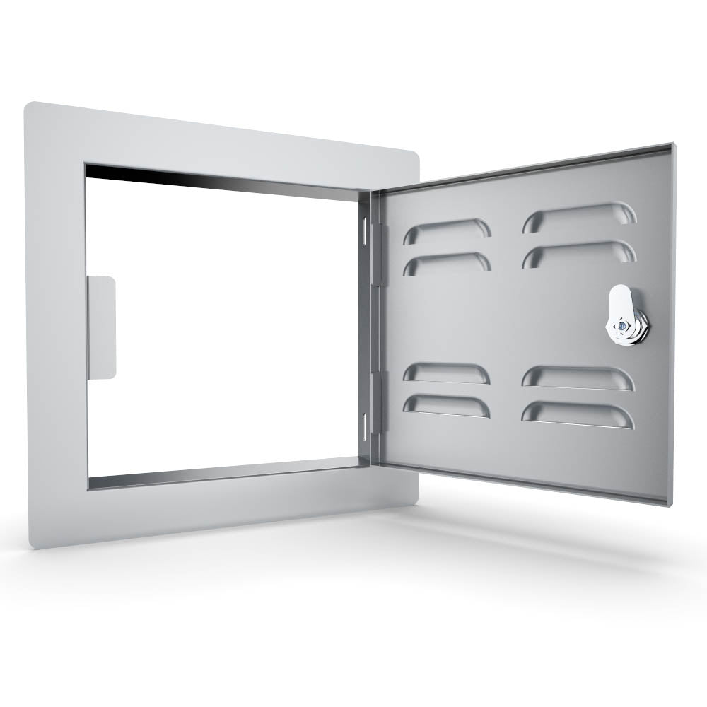 Sunstone Classic Series Flush Style 12"x12" Utility Access Door Vented - C-VSDL12 - Open Door