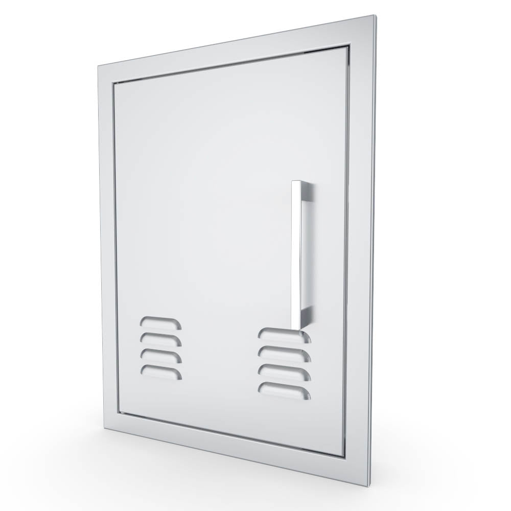 Sunstone Signature Beveled 14-Inch Left-Hinge Single Access Door With Vents - Vertical - BA-VDVL1420 - Right Angled View