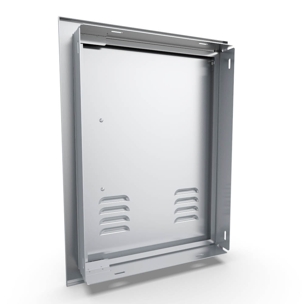 Sunstone Signature Beveled 14-Inch Left-Hinge Single Access Door With Vents - Vertical - BA-VDVL1420