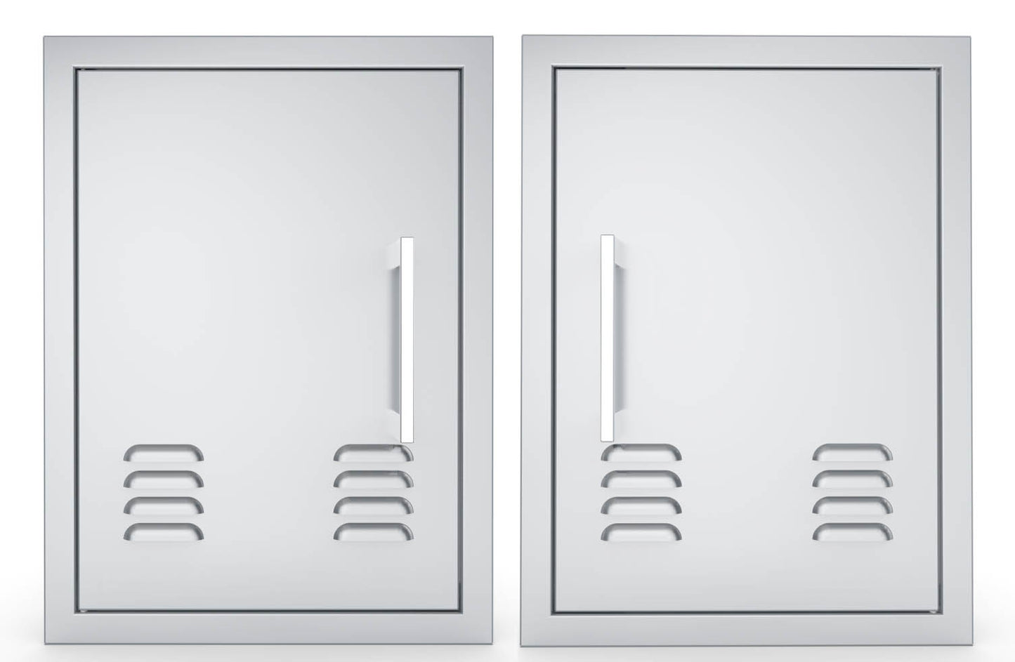 Sunstone Signature Beveled 14-Inch Right-Hinge Single Access Door With Vents - Vertical - BA-VDVR1420 - Front view