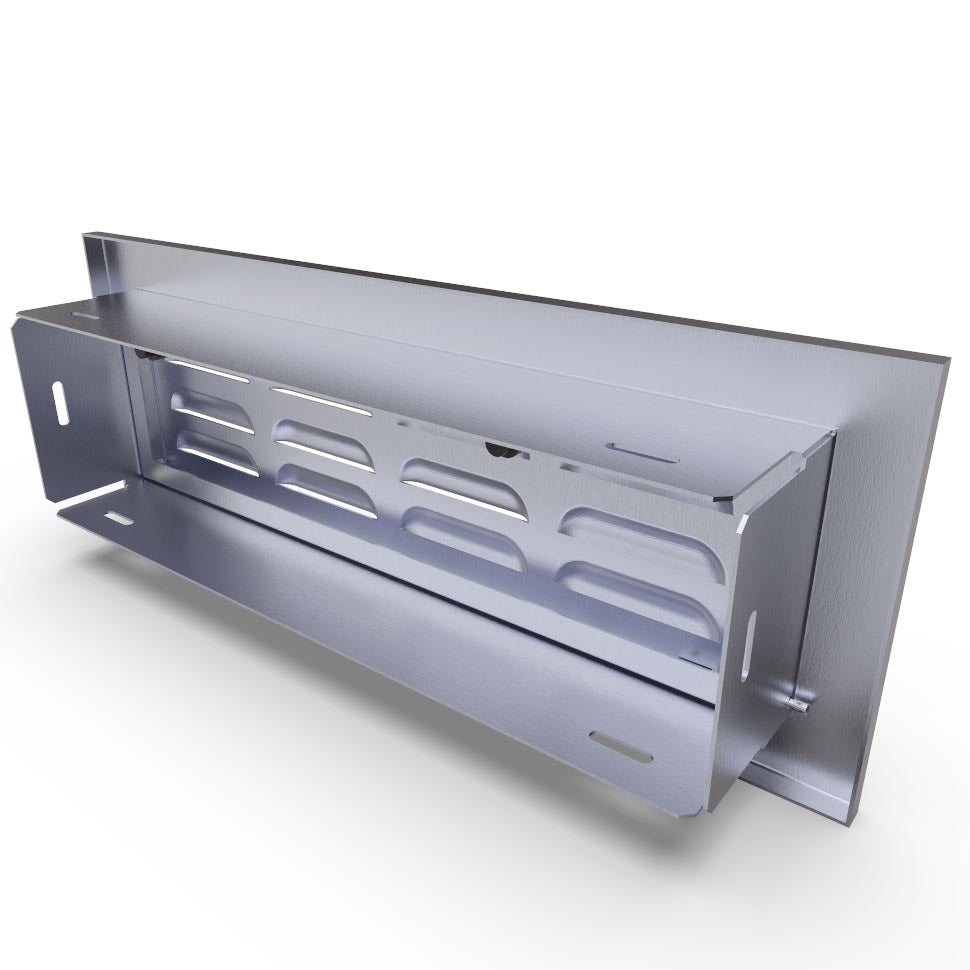 Sunstone Signature Series 18" Vented Panel Door with Concealed Pressure Hinge - BA-SWVENT - Angled Side View