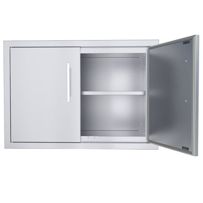 Sunstone Signature Series 30" Beveled Frame Weather Sealed Dry Storage Pantry - BA-DSH30 - Inside View