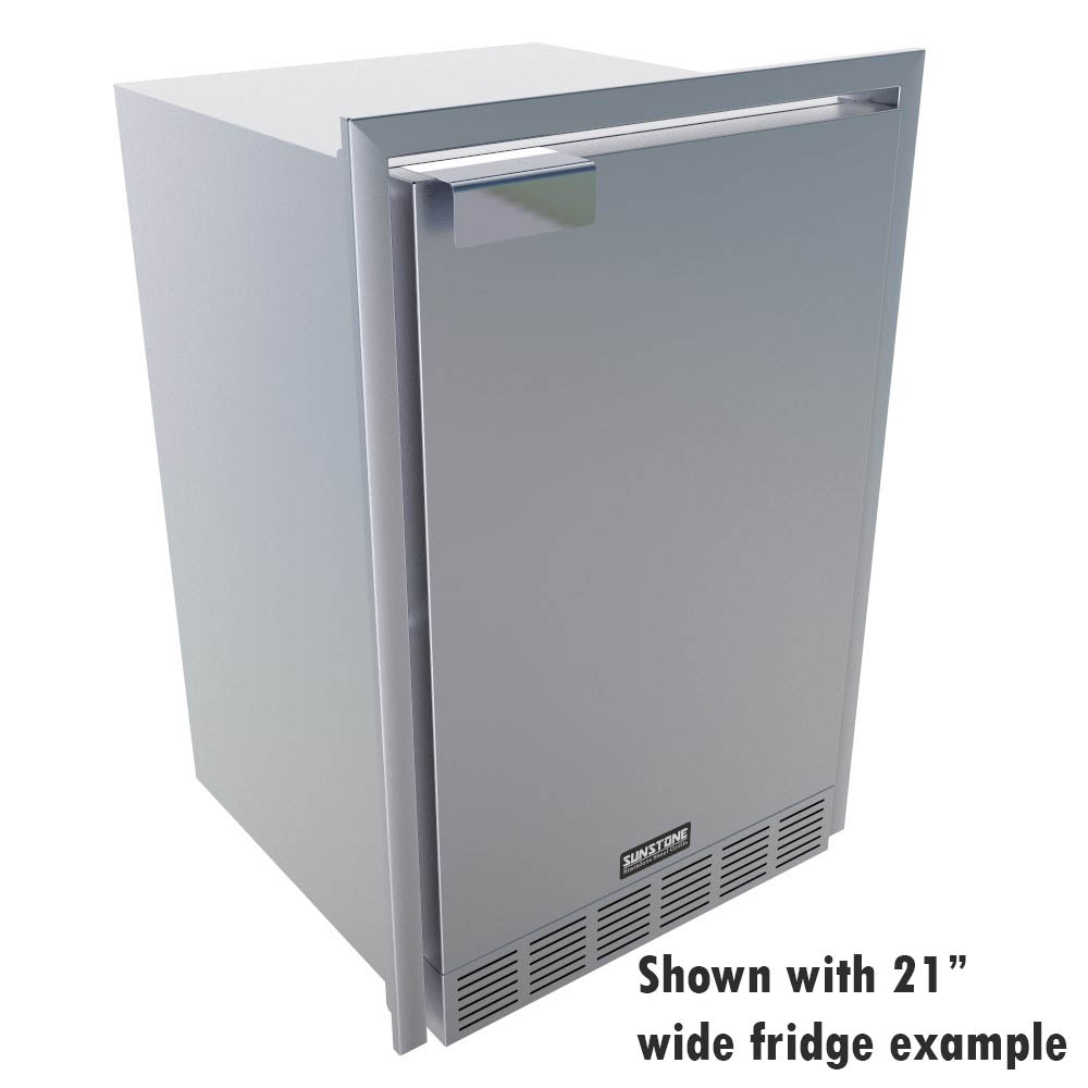 Sunstone Signature Series Fridge Trim for 21” Wide Fridges - BA-TRIM21 - 21" wide fridge with metal trim frame.