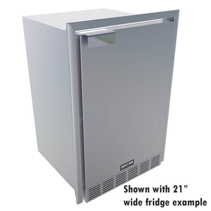 Sunstone Signature Series Fridge Trim for 21” Wide Fridges - BA-TRIM21 - 21" wide fridge with metal trim frame.