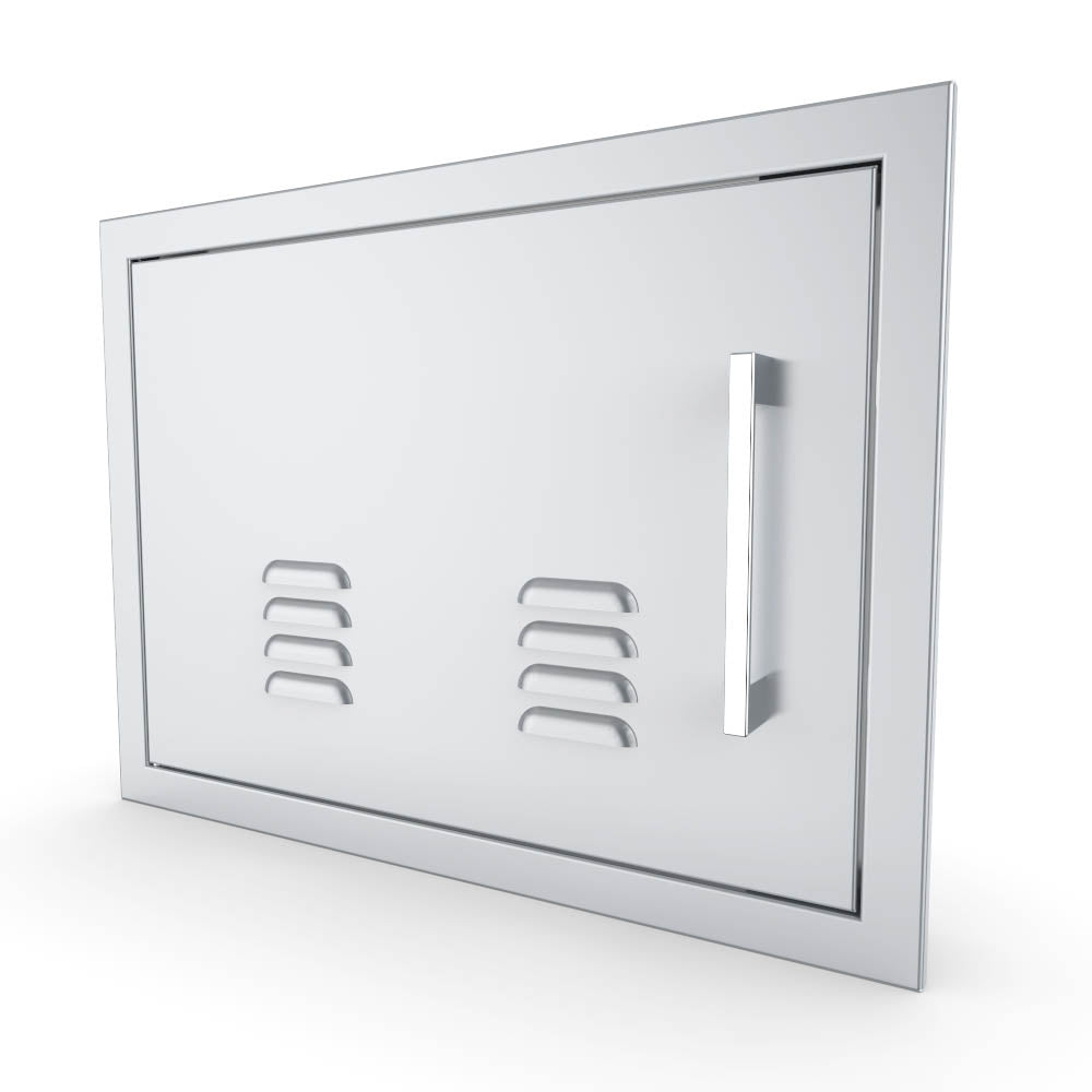 Sunstone Signature Series Horizontal Beveled Frame Single Access Doors Vented - BA-VDHL1420 - Angled View