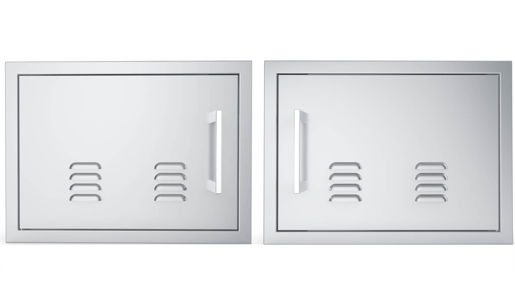 Sunstone Signature Series Horizontal Beveled Frame Single Access Doors Vented - BA-VDHL1420 - Side-by-Side View