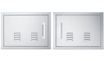 Sunstone Signature Series Horizontal Beveled Frame Single Access Doors Vented - BA-VDHL1420 - Side-by-Side View