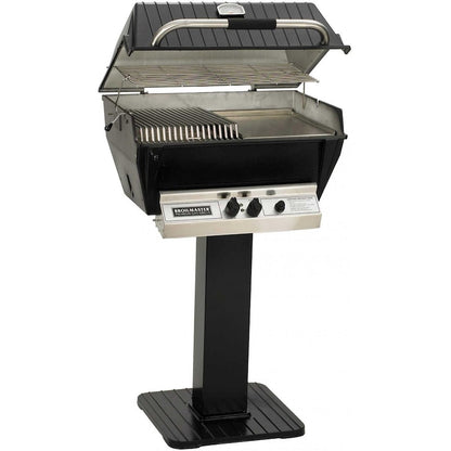 Broilmaster P3-SX Super Premium Gas Grill On Black Patio Post - P3SX+BL26P - Full Grill View