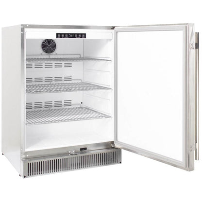 Outdoor rated stainless 24-Inch fridge 5.2 SKU BLZ-SSRF-50DH - M&K Grills